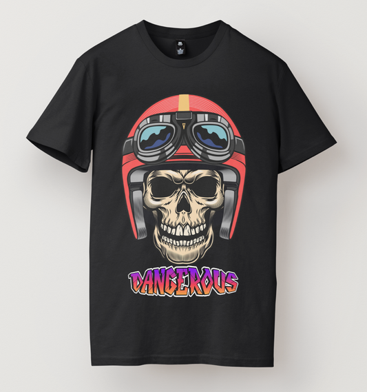 "The Dangerous" Vintage Moto Skull Graphic Tee